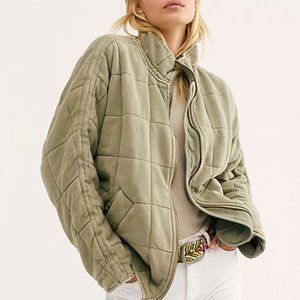 Free People Dolman Quilted Knit Jacket OBO